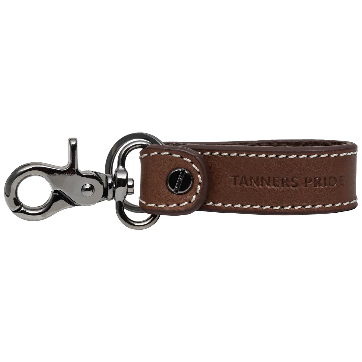 Outback Leather Keychain with Antique Brass Hardware | Handmade Genuine Leather Key Holder