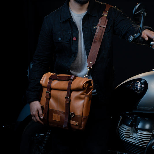 Leather Biking Large Pannier